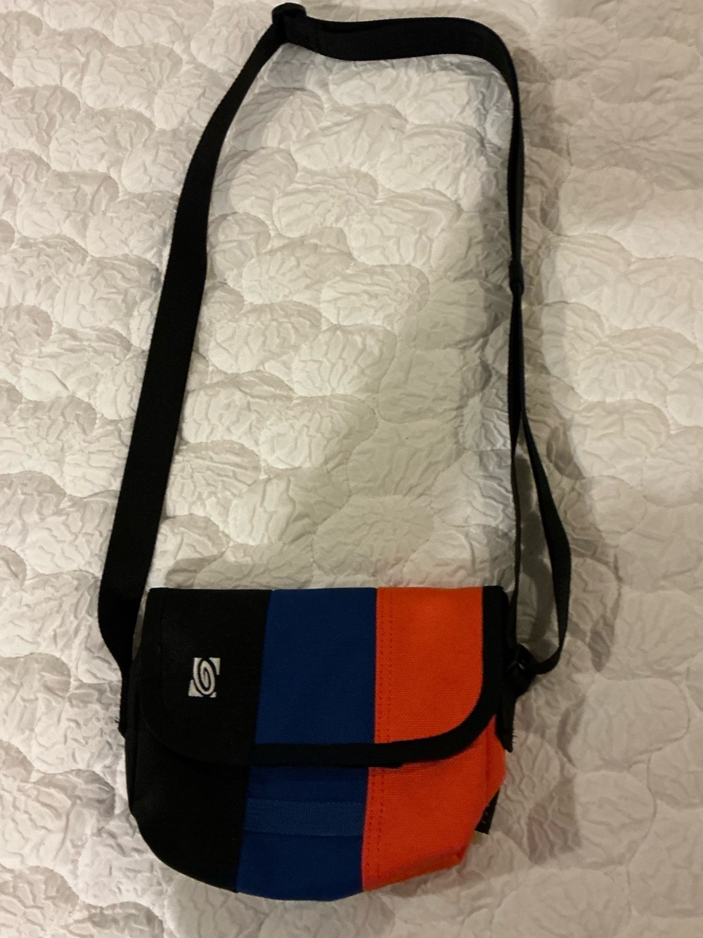 TimBuk2 Canvas Tricolor Crossbody Bag - Black Blue Orange